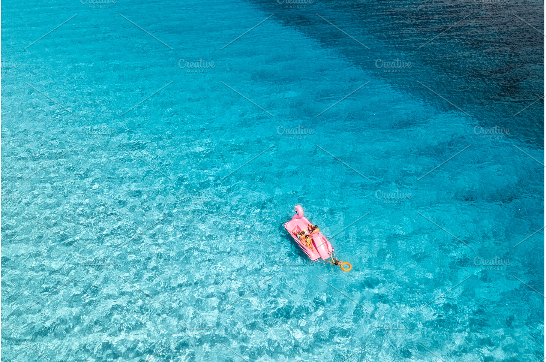 Aerial view of Inflatable pink, a Nature Photo by den-belitsky