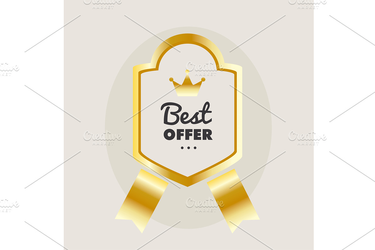 best offer golden medal, an Object Illustration by studiogstock