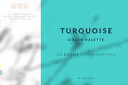 Color palettes swatches Turquoise, a Palette Add-On by Greek fonts by nantia.co (Thumbnail 1 of 3)