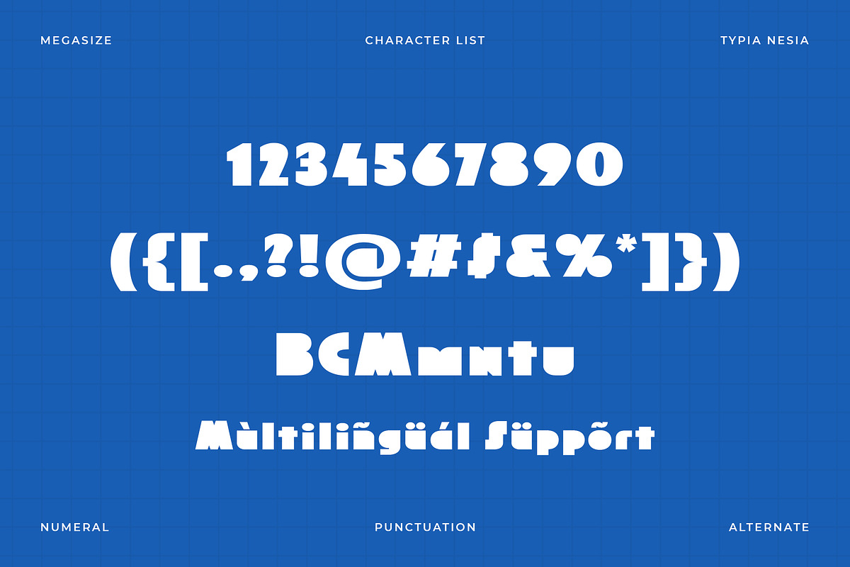 Megasize - Bold Geometric Font, a Sans Serif Font by Typia Nesia (Photo 3 of 13)