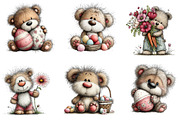 Whimsical Easter Teddy Bear Clipart, an Illustration by Dream Creation (Thumbnail 6 of 8)