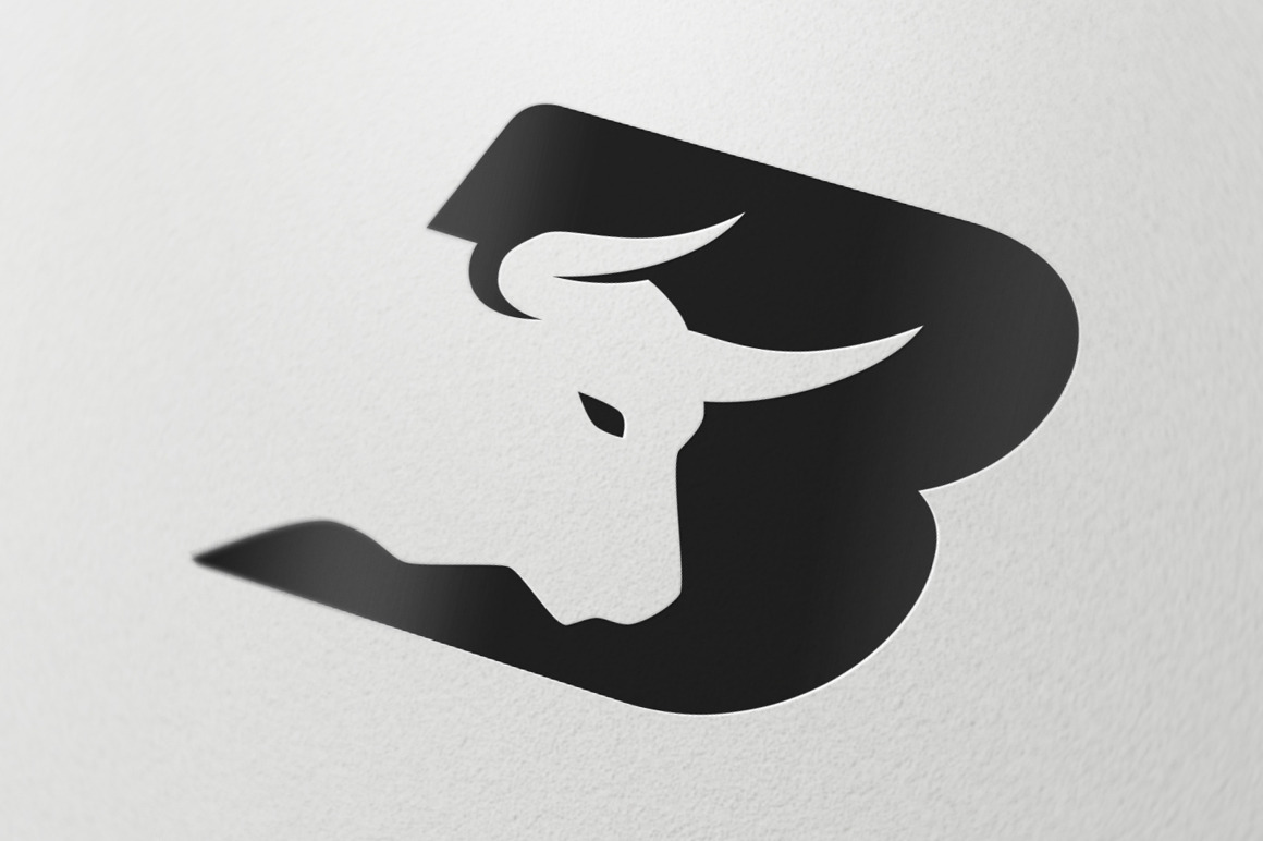 Letter B with Bull Head Design | Branding & Logo Templates ~ Creative ...