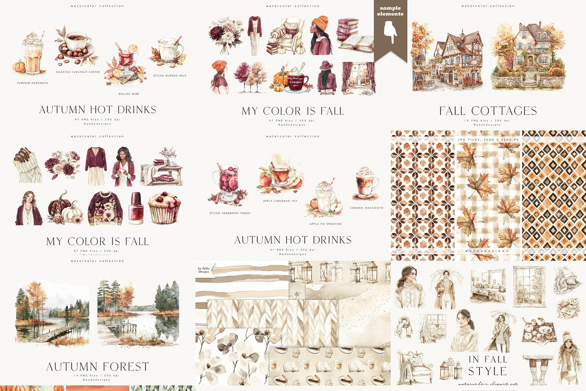 Autumn Mega Bundle 2000+, a Seasonal Illustration by PeDe Designs (Photo 14 of 17)