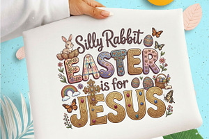 Silly Rabbit Easter if for Jesus Png, a Seasonal Illustration by Designking