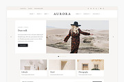 Aurora - WordPress Blog & Shop Theme, a WordPress Template by Lucid Themes (Thumbnail 1 of 8)