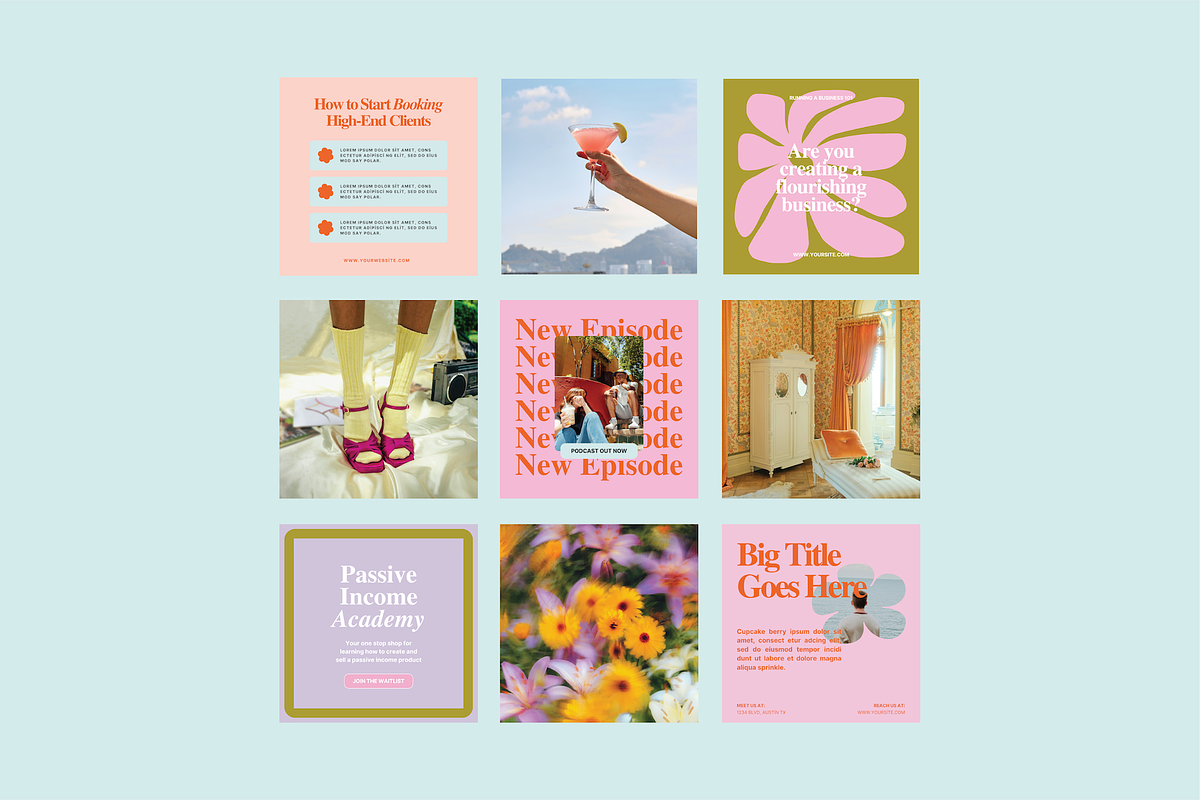 Colorful Social Media Templates, a Social Media Template by Brand & Bloom (Photo 6 of 12)