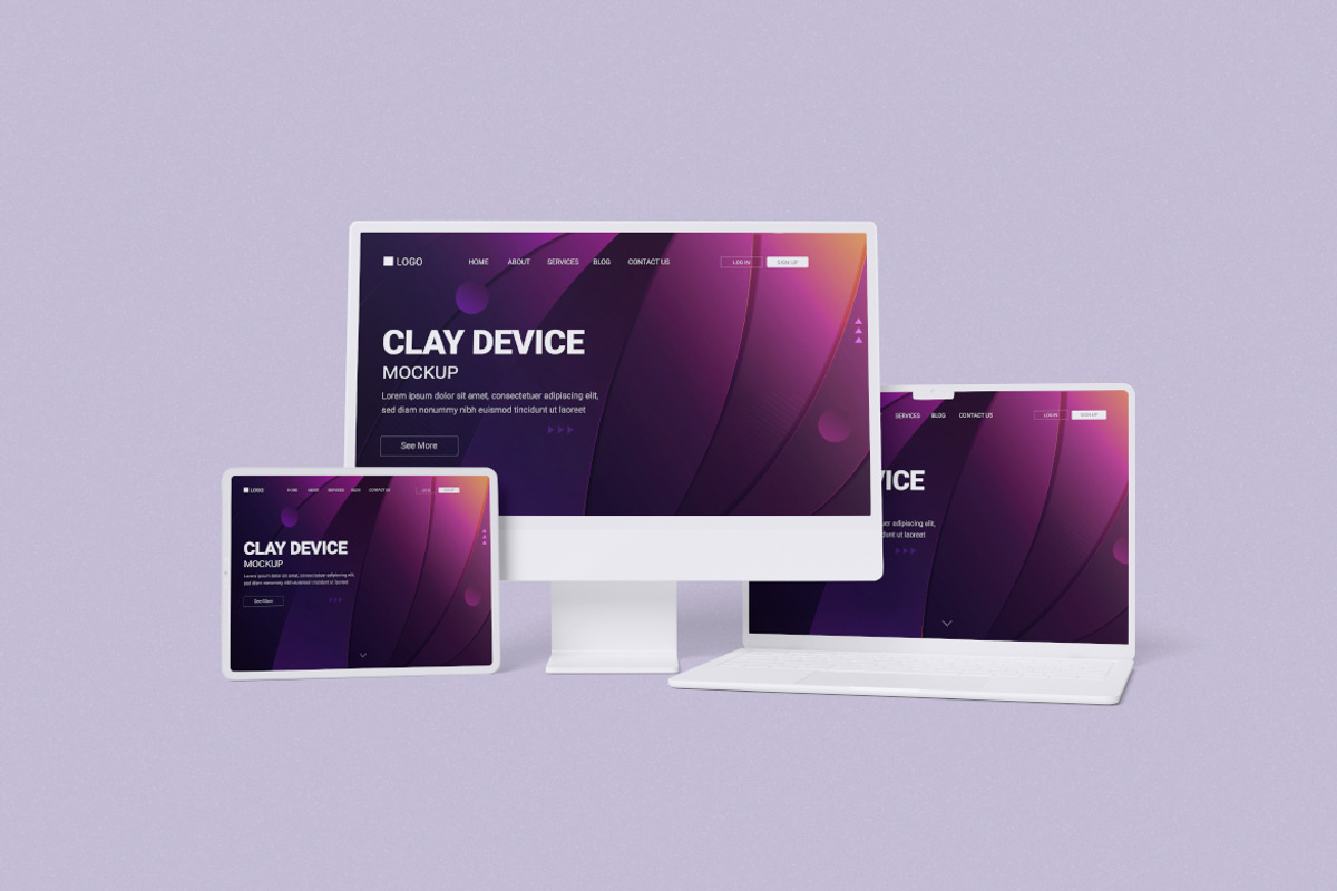 Clay Device Mockup, a Wearable Device Mockup by HanaSaka_Studio (Photo 2 of 5)
