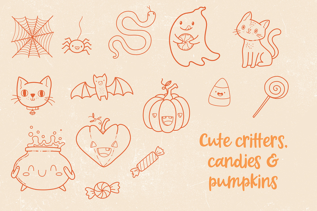 Procreate Halloween Stamp Set, a Brush Add-On by PrettyLittlePigs (Photo 5 of 8)