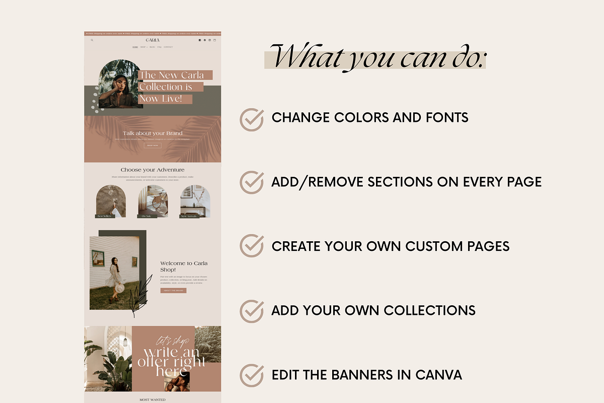 Carla - Boho Shopify Theme, a Shopify Template by Studio Zash (Photo 6 of 13)