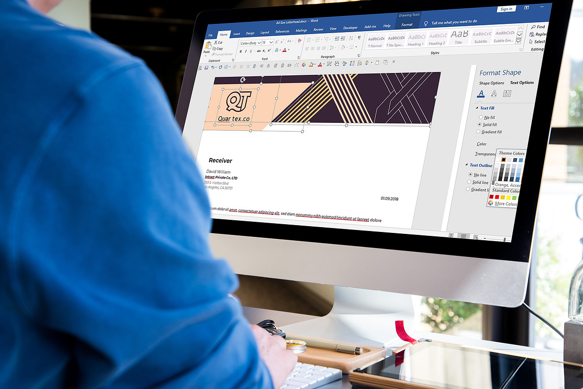 Letterhead Word Google Docs Pages, a Stationery Template by Tbunny (Photo 5 of 5)