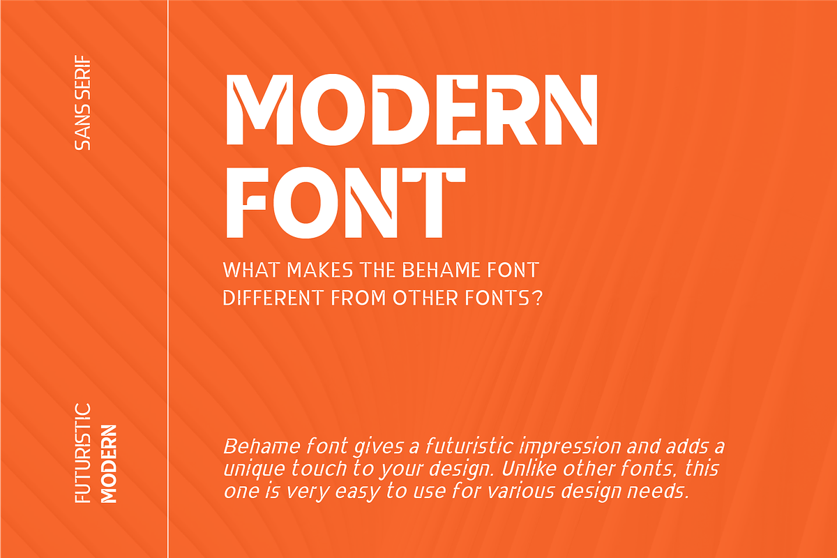 CF Behame - Sleek Futuristic Sans, a Sans Serif Font by Indotype Foundry (Photo 3 of 10)