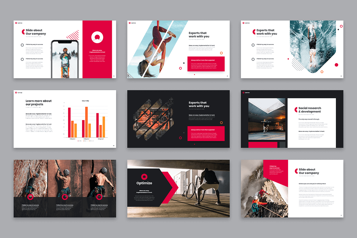 Optimize Modern Powerpoint Template, a Presentation Template by Reshapely (Photo 7 of 14)