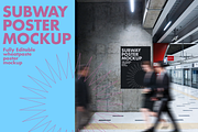 Subway Poster Mockup, a Print Template by Angelo Barrientos (Thumbnail 1 of 3)