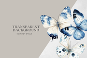 Azure - Blue Butterflies Clipart, a Decorative Illustration by ThaismotaCreativeCo (Thumbnail 8 of 8)