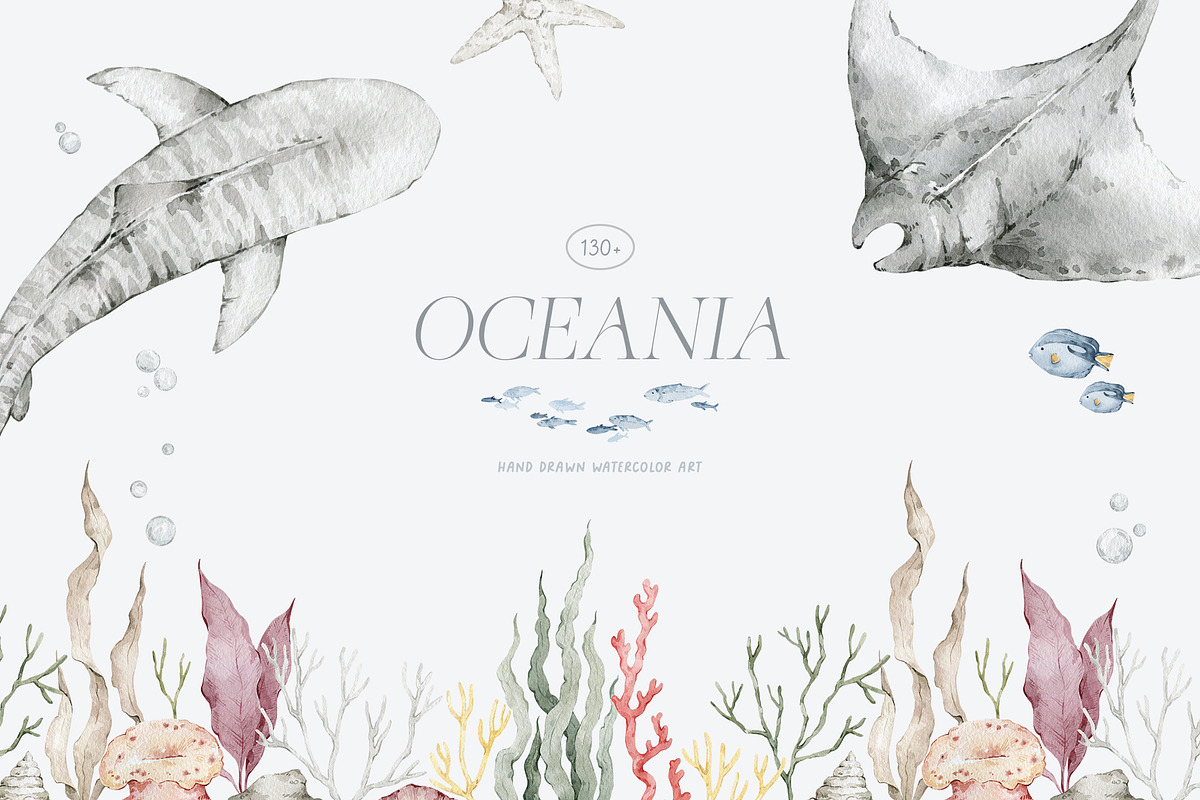 Ocean Animals. Underwater watercolor, an Animal Illustration by Kreker Kate (Photo 10 of 10)