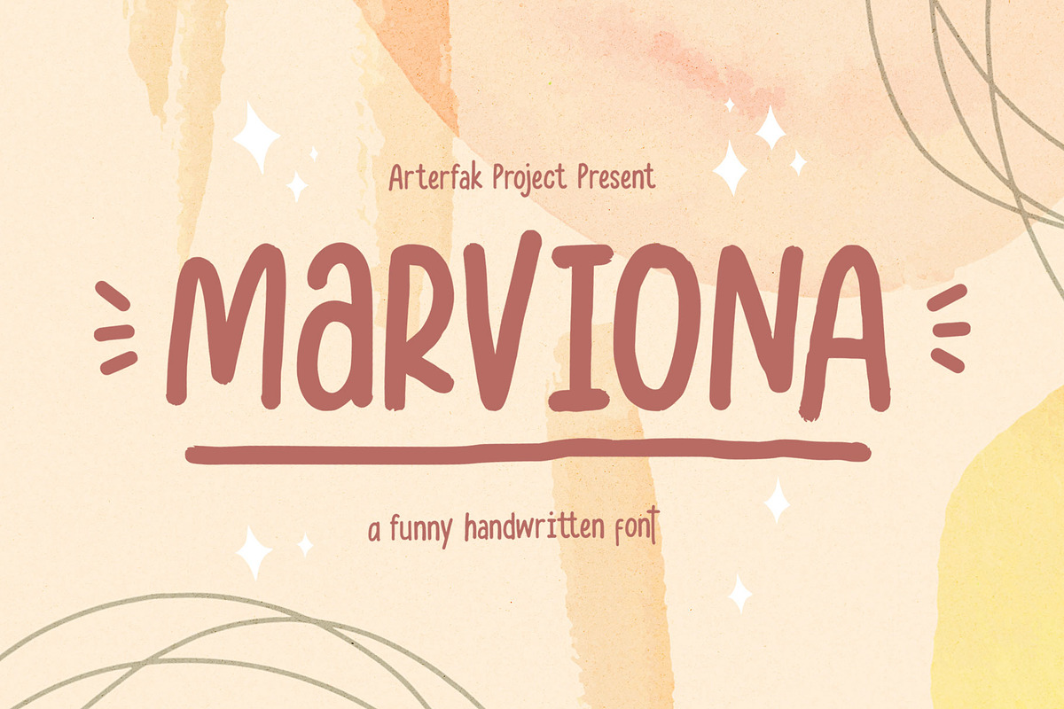 Marviona - Sweet Handwritten, a Font by Arterfak Project (Photo 1 of 11)