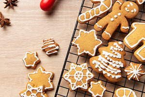 Gingerbread cookies baking for holiday season, a Holiday Photo by Olena Rudo