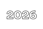 2026 New Year Icons Pack, an Illustration by BIPLOB EXPERT (Thumbnail 9 of 13)