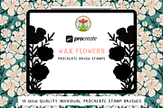 Procreate Brush Stamps - Wax Flower, a Brush Add-On by Gabba Delgado (Thumbnail 1 of 4)