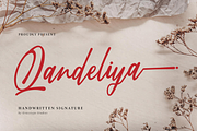 Qandeliya | Handwritten Signature, a Script Font by gracetype_studio (Thumbnail 1 of 12)