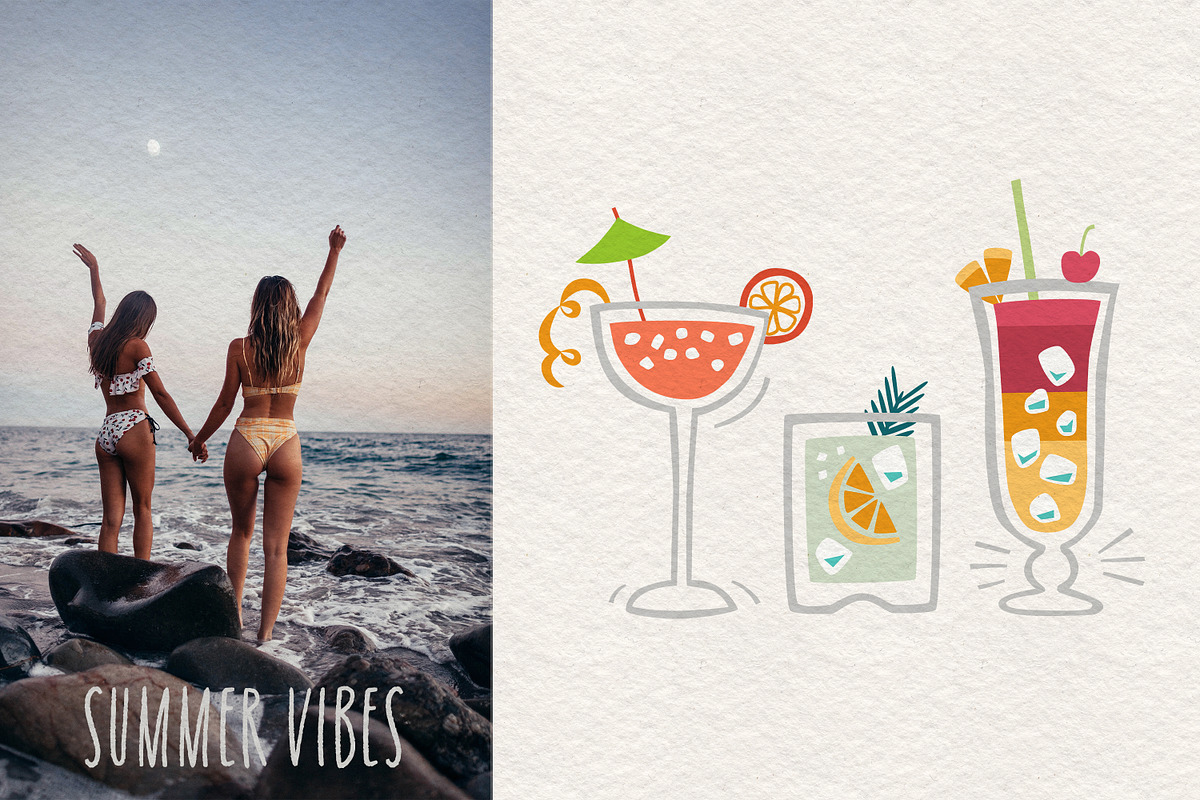 Cocktails Cute Drinks Collection, a Decorative Illustration by Naty Art (Photo 5 of 12)