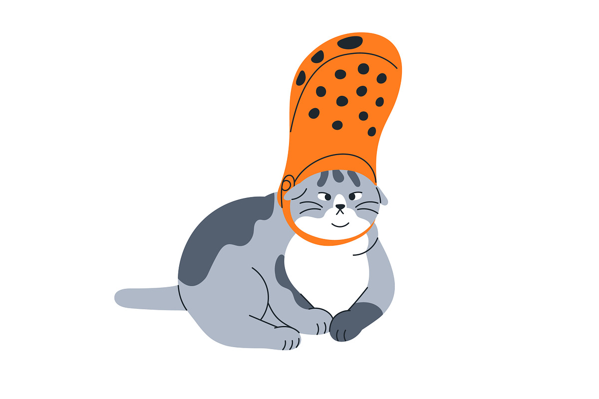 Cute, funny, comic cats. Cartoon set, an Animal Illustration by Good Studio (Photo 7 of 20)