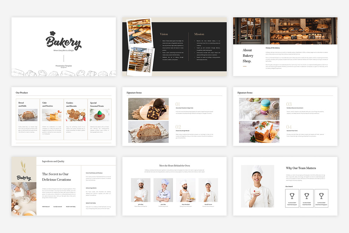 Bakery Google Slides Presentation, a Presentation Template by kylyman (Photo 4 of 6)
