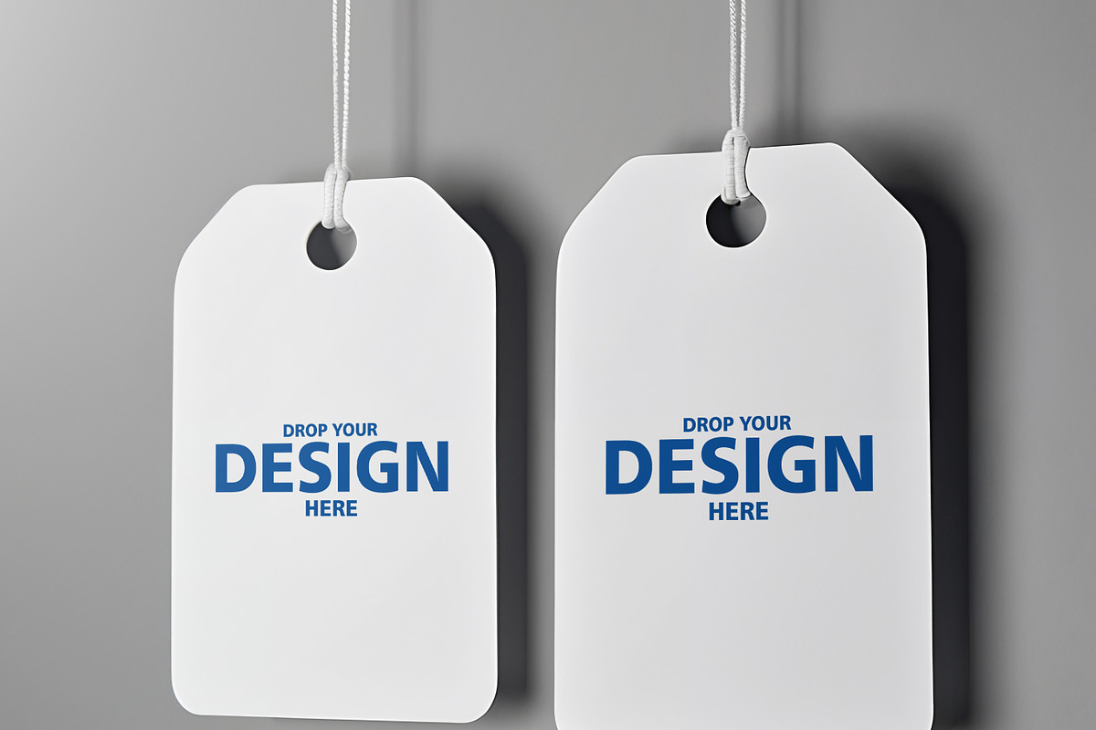 Minimal Hanging Tag Mockup Set, an Advertising Mockup by makart25 (Photo 1 of 3)