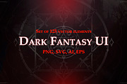 Dark Fantasy UI Set, an Object Illustration by Olga Ryzychenko (Thumbnail 1 of 10)
