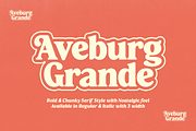 Aveburg Grande - Retro Chunk, a Serif Font by Shapespired Design (Thumbnail 12 of 22)