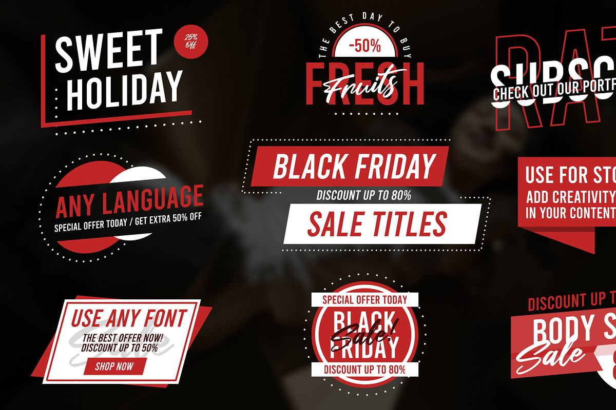 Black Friday Titles DaVinci Resolve, a Templates & Theme by 2dfx (Photo 1 of 2)