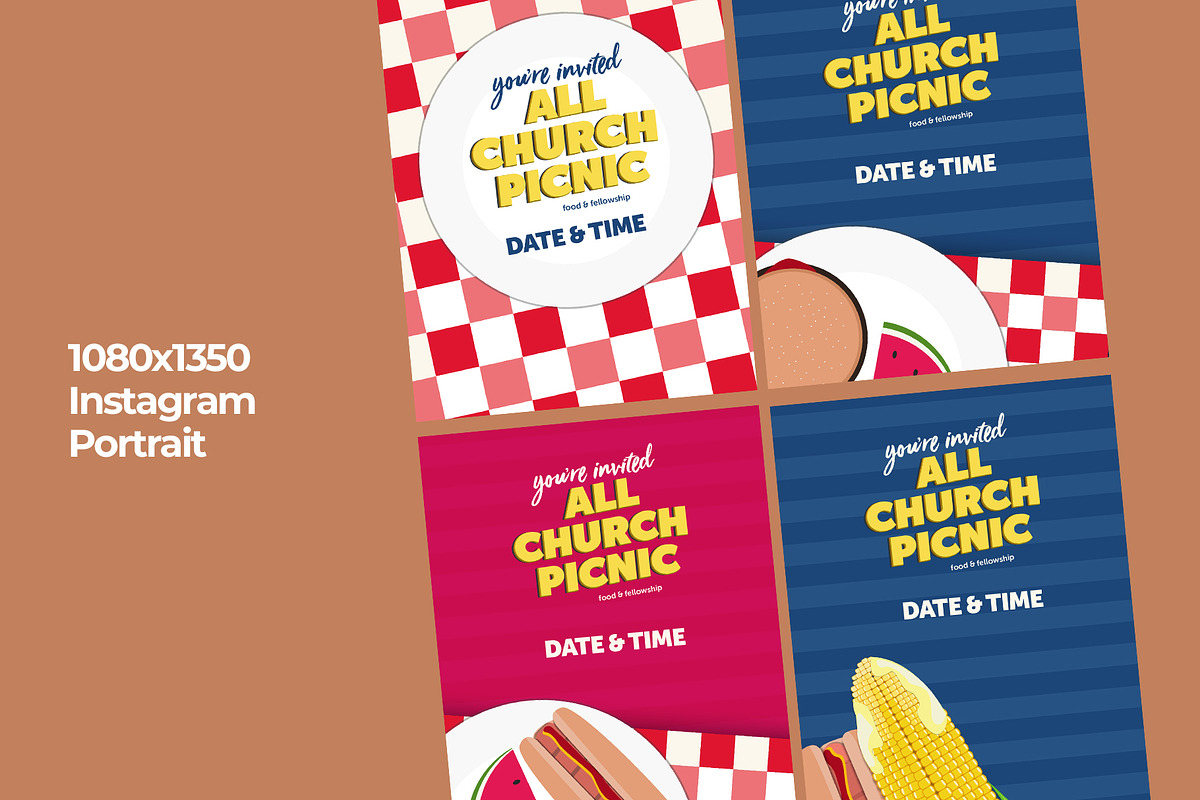 Church Picnic Event Social Post, a Social Media Template by IFBdesign (Photo 5 of 7)