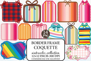 Border Frame Coquette PNG, an Illustration by Libby Wishes