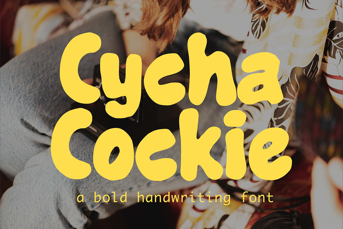 Cycha Cockie a bold handwriting font, a Handwritten Font by Blankids Studio (Photo 1 of 9)