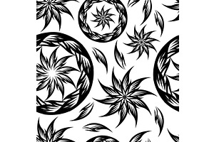 Vector Seamless Black and White, an Illustration by Nenahliadava Design