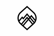Simple Mountain Line Art Logo Design, a Branding & Logo Template by Buqancreative (Thumbnail 1 of 2)