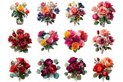 Valentines Rose Bouquets Sublimation, an Illustration by DreamArtGraphic (Thumbnail 2 of 4)