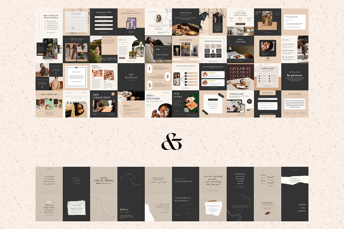 BUY 1+1 Charlotte Instagram Template, a Social Media Template by DesignbySamVN (Photo 3 of 11)