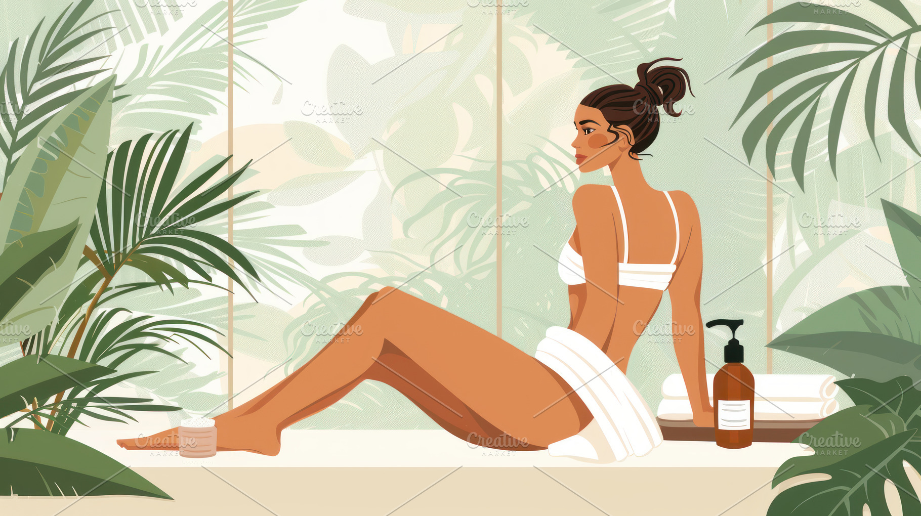woman on spa procedures. Poster for design, a Photo by Pictures for you!!!!!!!!!