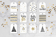 Black & Gold Christmas design kit, a Background Graphic by harmonia_green_art (Thumbnail 3 of 9)