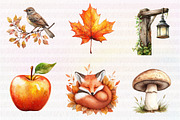 Scandi Autumn Clipart, an Illustration by CreationArt (Thumbnail 2 of 5)