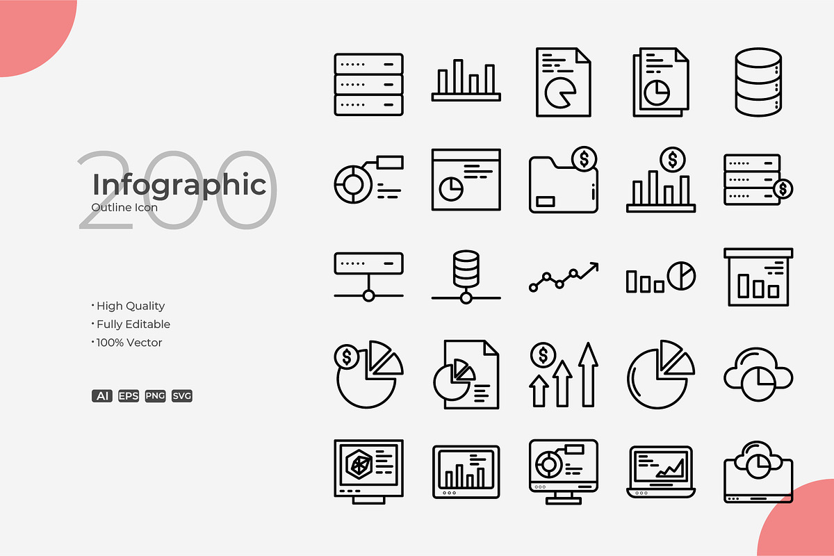 infographic Outline Icons, an Outline Icon by Bloodline