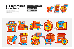 Ecommerce & Retail Icon Set, a Duotone Icon by erifqizeicon