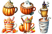 Halloween Coffee Latte Clipart, an Illustration by Designworld (Thumbnail 4 of 6)