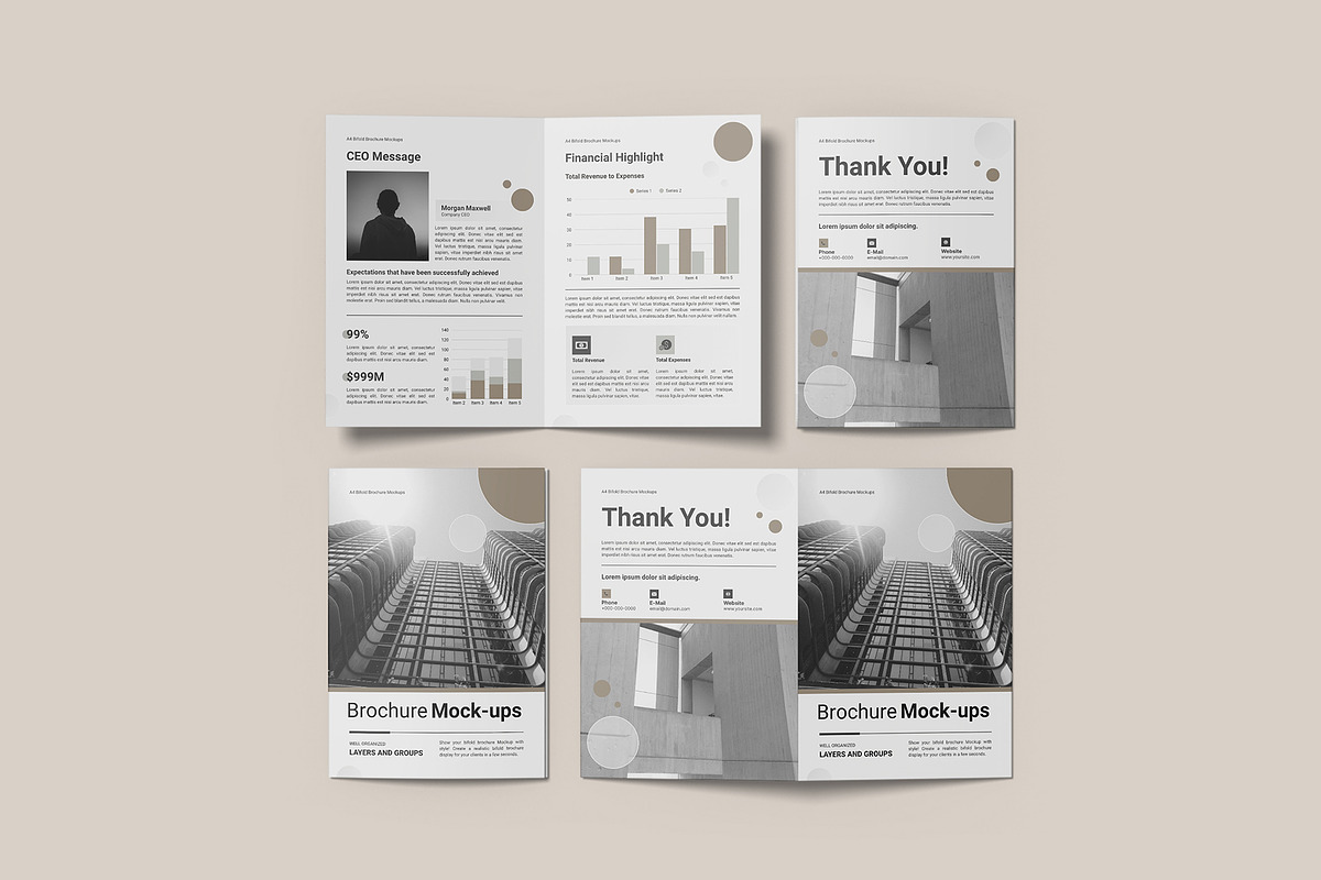 A4 Bifold Brochure Mockups, a Brochure Template by Graphic Aesthetic (Photo 17 of 21)