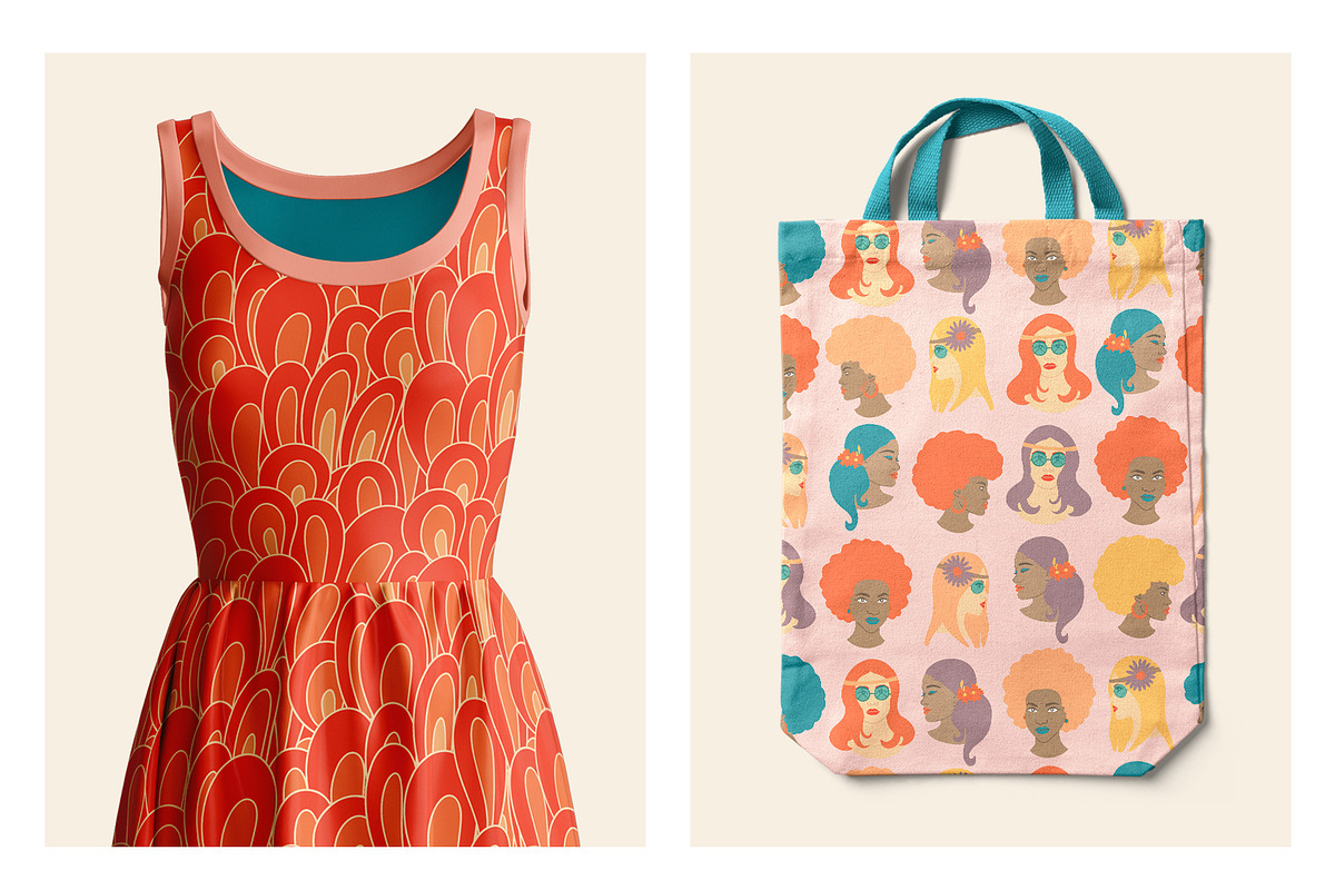 Retro 70s Seamless Patterns vol 1, a Pattern Graphic by mila_leev (Photo 8 of 10)