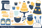 Navy & Yellow Baking Vectors, an Illustration by Amanda Ilkov (Thumbnail 1 of 4)