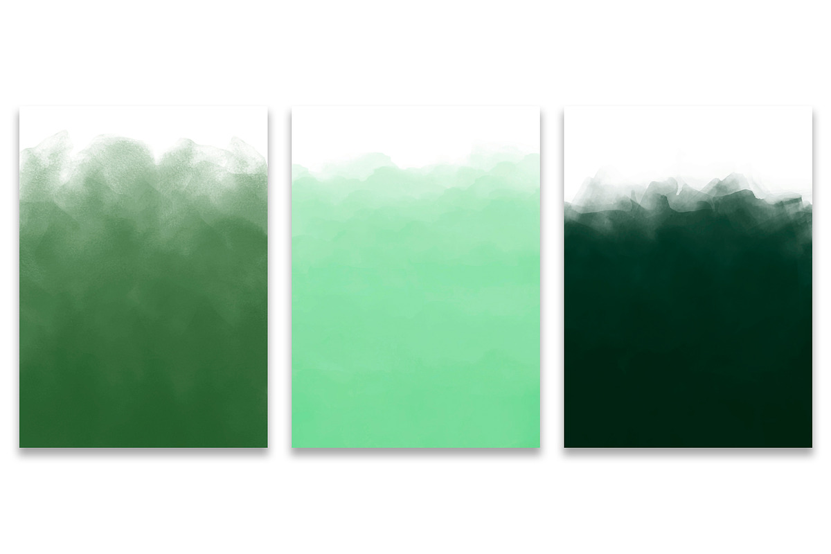 Green watercolor backgrounds, a Texture Graphic by GraphicRain (Photo 7 of 7)