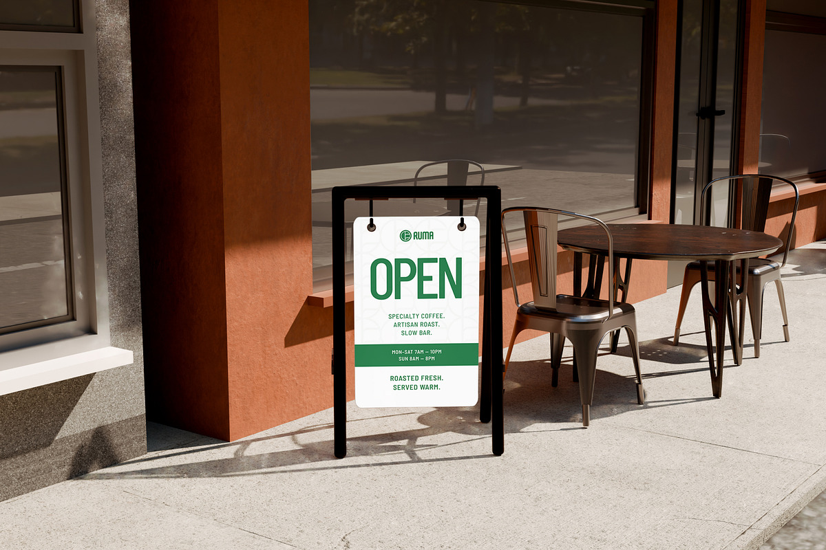 Frame Sign Cafe Mockup, an Advertising Mockup by SLAB! Design (Photo 3 of 7)