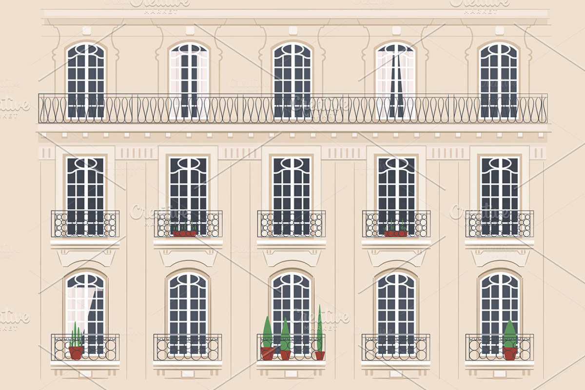 12 building facades. VECTOR, a Food Illustration by Natalka Dmitrova art (Photo 2 of 14)